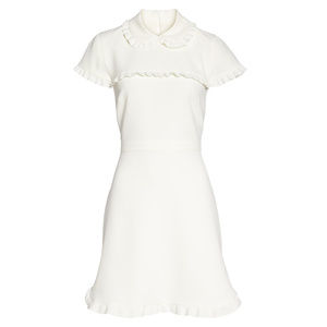 Gal Meets Glam Emma Ruffle Crepe Dress Size 4